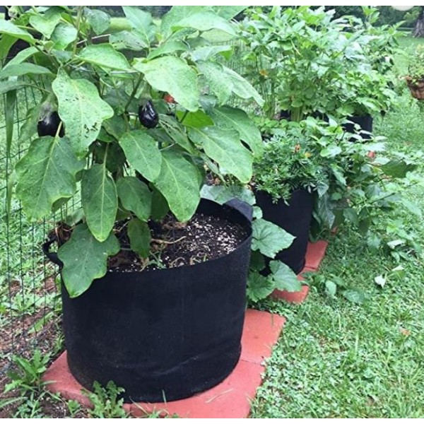 3 Gallon Fabric Grow Bags with Handles Farm Plastic Supply